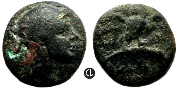 Mysia, Pergamon Mint, AE circa 140-50 BC, Athena / Owl