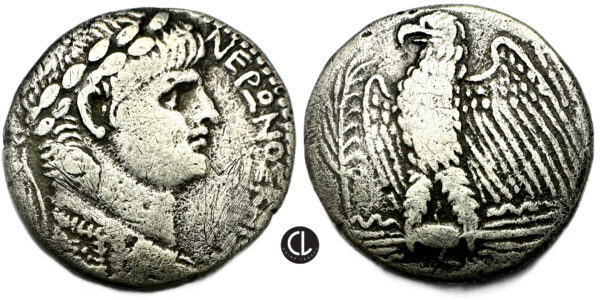 Roman Provincial, Seleucis and Pieria, Nero, 54-68 AD, AR Tetradrachm (silver, 11.4g, 24.8mm), Antioch Mint, RY 8 = 61/2 AD