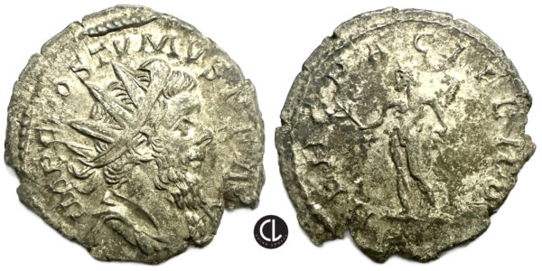 Roman Imperial, Postumus, AR Antoninianus (billion, 3.58g, 23mm),  Treveri Mint, AD 262-263