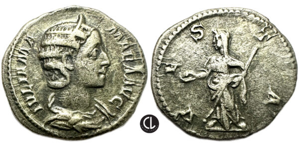 Roman Imperial, Julia Maesa, Augusta, AR Denarius (silver, 2.84g, 19.3mm), Rome Mint, 227 AD
