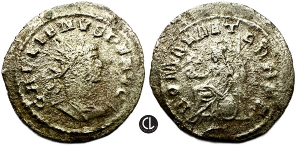 Gallienus, BI Antoninianus, Antioch Mint, 263-264 AD - Roma Seated