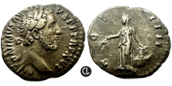 Antoninus Pius, AR Denarius, Rome Mint, 152-153 AD - Annona