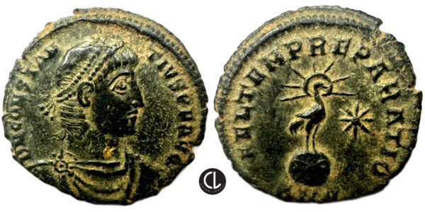 Constantius II, AE Follis, Antioch Mint, 337-361 AD - Phoenix