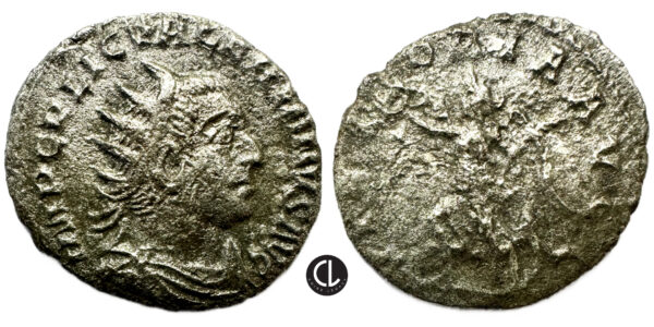 Valerian I, BI Antoninianus, Antioch Mint, 253-254 AD - Victory - RRR