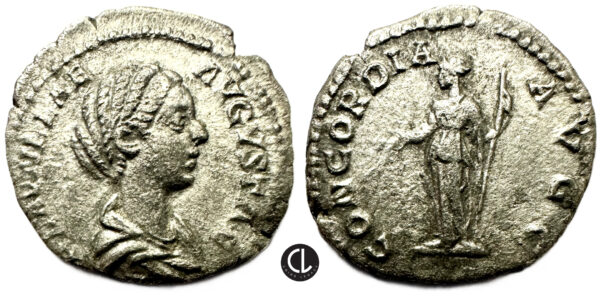 Plautilla, AR Denarius, Rome Mint, 202-205 AD - Concordia