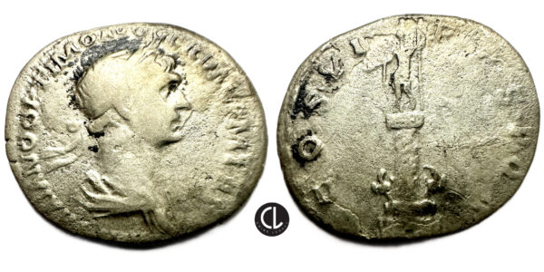 Roman imperial, Trajan, 98-117 AD, AR Denarius (silver, 3g, 20mm) , Rome Mint, 114 AD