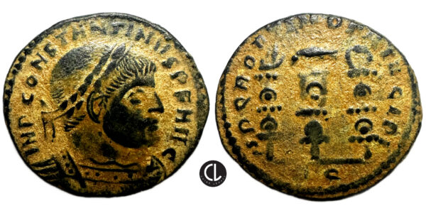 Roman Imperial,  Constantine I, AE Follis (bronze, 4.85g, 22.5mm), Rome Mint, 312-313 AD