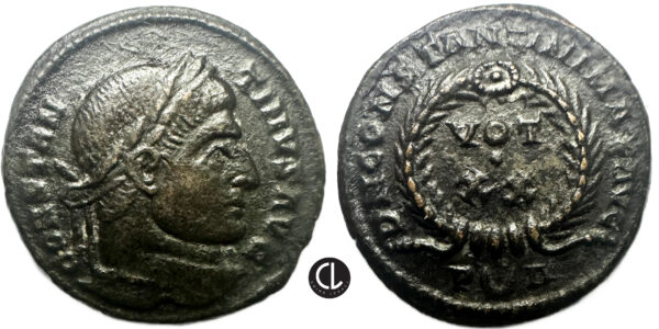 Roman Imperial, Constantine I "the Great", AE Nummus (copper, 3.5g, 18.8mm), Arles Mint, 321 AD