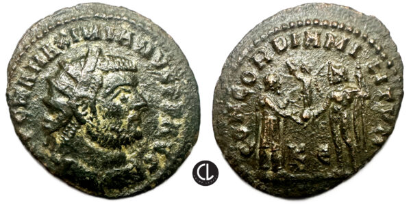Roman Imperial, Maximian, AE Radiate (3.34G, 22.8mm), Cyzicus Mint, 295-299 AD