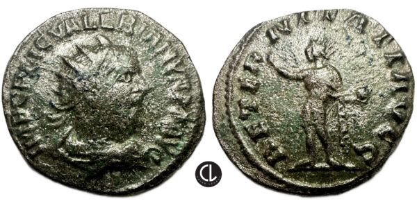Roman Imperial, Valerian, AR Antoninianus (silver, 4.24g, 21.8mm ), Viminacium Mint, 257 AD