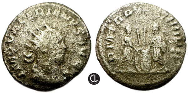 Roman Imperial, Valerian I, AR Antoninianus (silver, 2.8g, 20mm), Antioch Mint, 257 AD