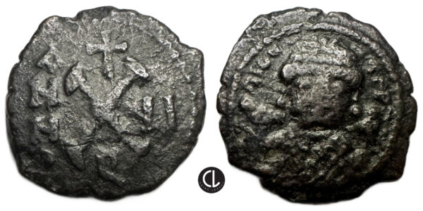 Tiberius II Constantine, AE Decanummium, Theoupolis (Antioch), RY 5 = AD 579