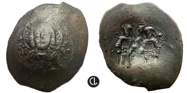 Alexius III Angelus-Comnenus, Billon aspron trachy, Constantinople, AD 1195-1197