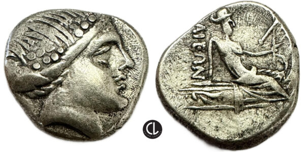Greek, Euboea, Histiaia, AR Tetrobol (silver, 1.6g, 12mm), circa 171-168 BC